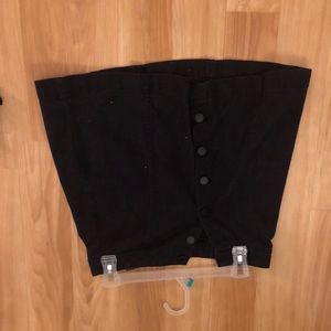black button up skirt
